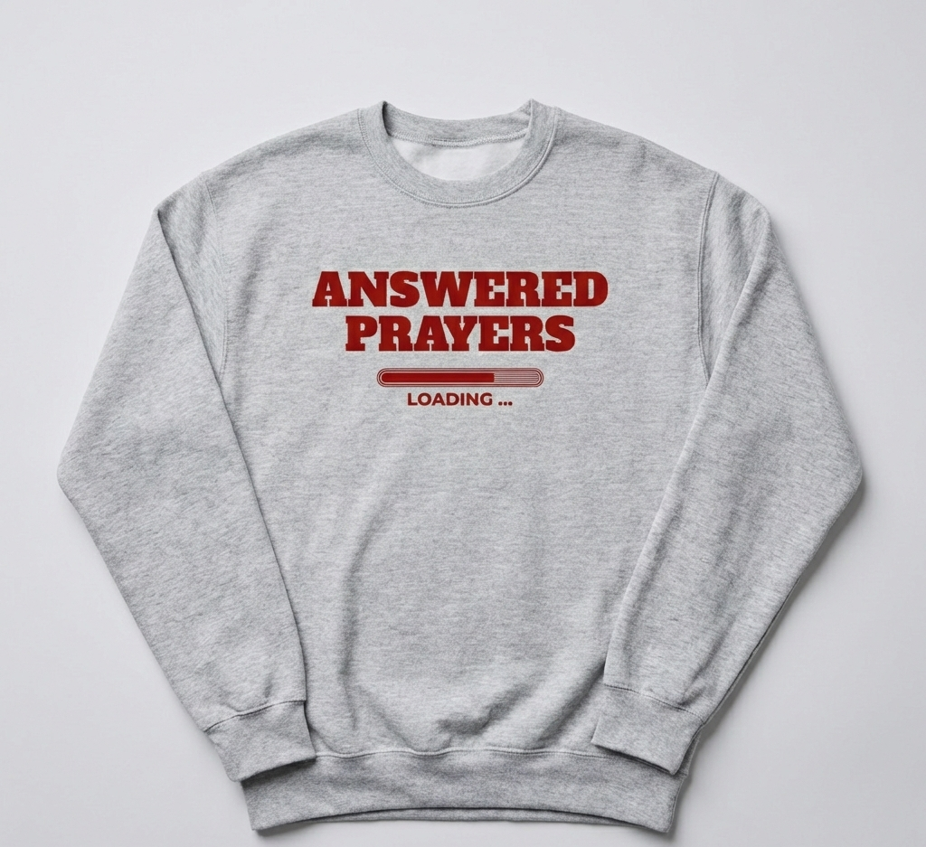 Answered Prayers Red Text Crew