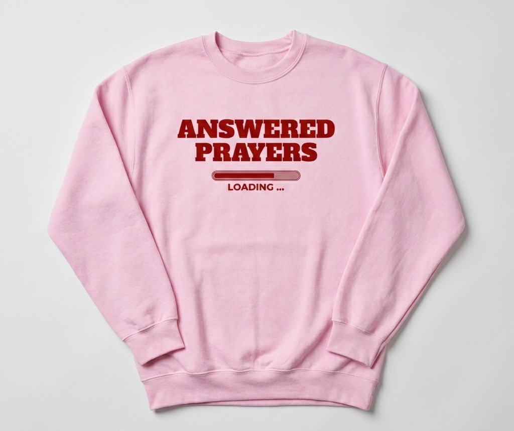 Answered Prayers Red Text Crew