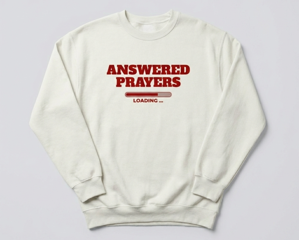 Answered Prayers Red Text Crew