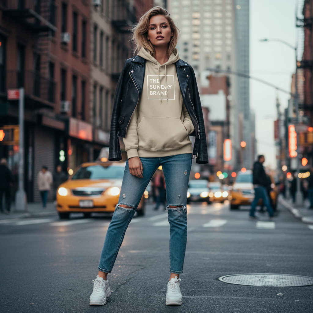 The Sunday Brand Stacked Hoodie